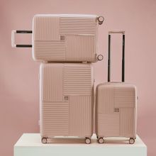 Nasher Miles Polypropylene Luggage Brown Trolley Bags (Set of 3)