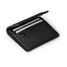 DailyObjects Black Faux Leather Flip Top Card Wallet