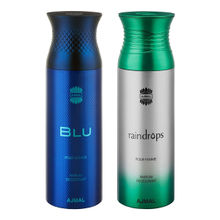 Ajmal Blu & Raindrops Perfume Deodorant Body Spray For Women And Men