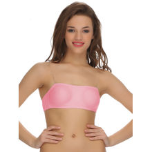 Clovia Cotton Rich Solid Non-Padded Full Cup Wire Free Strapless Bra - Light Pink