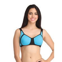 Clovia Cotton Rich Solid Non-Padded Full Cup Wire Free T-shirt Bra - Light Blue