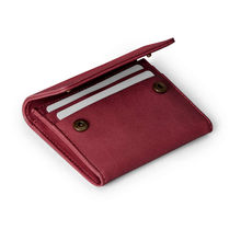 DailyObjects Burgundy Faux Leather Flip Top Card Wallet