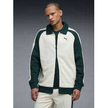 Puma White Colorblock Relaxed Fit Jacket