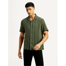 Levi's Mens Self Design Relaxed Fit Camp Olive Shirt