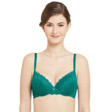 Wacoal Plush Desire Push-Up Padded Wired 3-4Th Cup Lacy Bra - Green