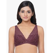 Wacoal Mystique Padded Non-wired 3-4th Cup Lace Fashion Bra - Purple
