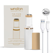 Winston Rechargeable Face Trimmer Quick, Gentle, Painless & Safe For Women Facial Hair Gold & White