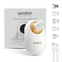Winston Rechargeable Whitehead & Blackhead Remover, Vacuum Acne Pore Cleaning Device for Men & Women