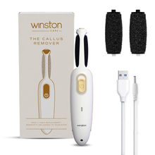 Winston Rechargeable Callus Remover Foot Scrubber for Dead Skin, Pedicure Machine for Smooth Feet