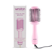 Winston 2-in-1 Hair Styling Blow Brush, Hair Volumizer, Hair Dryer with Charcoal Bristles(Pink)