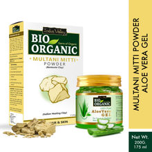Indus Valley Bio Organic Aloe Vera Gel and Multani Mitti Powder Combo Pack