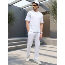 Styli White Back Contrast 7 Print T-shirt & Open Hem Jogger Interlock Co-Ords (Set of 2)