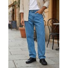 Styli Mens Loose Fit Retro Style Acid Wash Jeans