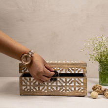 The 7 DeKor Geo metric Wooden Storage Box