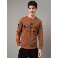 Free Authority Naruto Printed Brown Sweatshirt