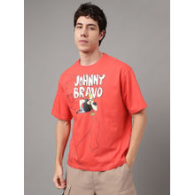 Free Authority Johnny Bravo Printed Red T-Shirt