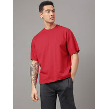 Free Authority Solid Red T-Shirt