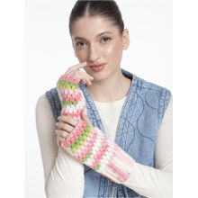 Magic Needles Multi Colored Fingerless Crochet Mitten Gloves