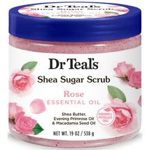 Dr Teal's Shea Sugar Body Scrub Rose With Essential Oil