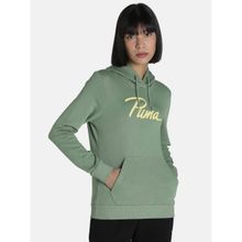 Puma Graphic Crew 5 Women Green Sweatshirt