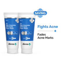 The Derma Co Sali-Cinamide Anti-Acne Face Wash With 2% Salicylic Acid & 2% Niacinamide - Pack Of 2