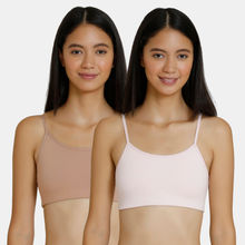 Zivame Teens Double Layered Wire Free Bralette Pack Of 2 - Multi-Color
