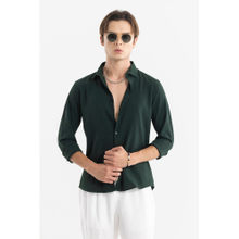 Snitch Men Chagrin Dark Green Shirt