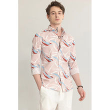 Snitch Men Foliavogue Pink Abstract Shirt