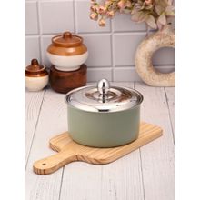 FNS Alwin Olive Green Stainless Steel Double Wall Insulated Casserole With Lid
