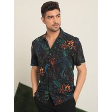 Rare Rabbit Dabney Tropical Print T-Shirt Multi-Color