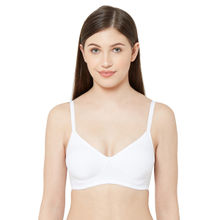 Juliet Women's Non padded Non Wired Side Support bra -SAKHI - White