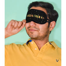 Indigifts Eye Mask For Sleeping Women Snoring Mode On Quote Black Eye Mask
