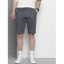 The Indian Garage Co Grey Men's Regular Fit Solid Mid-Rise Shorts