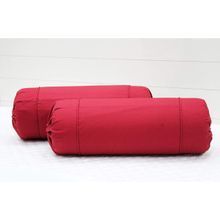 SHADES OF LIFE Plain Bolster Cover- Maroon