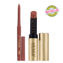 Nykaa Cosmetics Matte to Last Bestseller Long Lasting Lipstick & Lip Liner Combo - Madras Kaapi