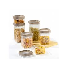 CELLO Airlock Storage Canister Box Set of 6 Brown