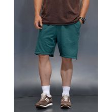 WROGN Washed Men's Casual Oversized Fit Shorts | Dark Green