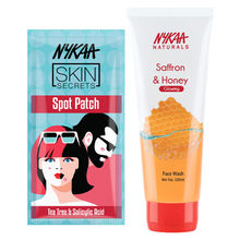Nykaa Tea Tree & Salicylic Acid Spot Patch + Nykaa Saffron & Honey Face Wash