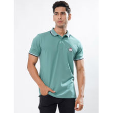 ROYALTAIL Green Collar Neck Stylish Half Sleeves Premium Cotton Polo T-shirt For Men