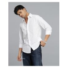ROOKIES Men White Cotton Casual Shirt