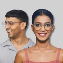 Enrico Unisex Metal Round Blue Cut Anti-Glare Zero Power Computer Glasses - Silver (47)