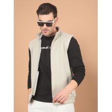 CRIMSOUNE CLUB Men's Grey Sleeveless Sweatshirt