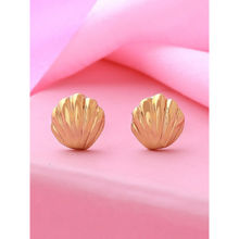 Estele Gold Plated Shell Designer Stud Earrings for Women