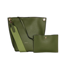 Esbeda Green Color Solid Pattern Suede Handbag