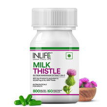 Inlife Milk Thistle Extract 800mg 80% Silymarin Liver Support Supplement Capsules