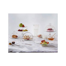 Vidivi Lead Free Glass Banquet Footed Plate 21 Cm Dishwasher Safe Made In Italy