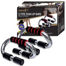 MuscleXP Drfitness+ S Type Push Up Bars, Push Up To Fitness, Wrist Protection