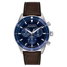 Movado Heritage Chronograph Navy Blue Round Dial Men Watch - 3650121 (M)
