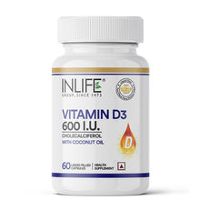 Inlife Vitamin D3 600IU Cholecalciferol Supplement With Coconut Oil For Better Absorption, Men Women