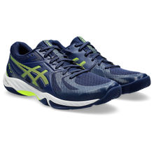 ASICS Men Blade Ff Navy Blue Expanse Safety Yellow Badminton Shoes